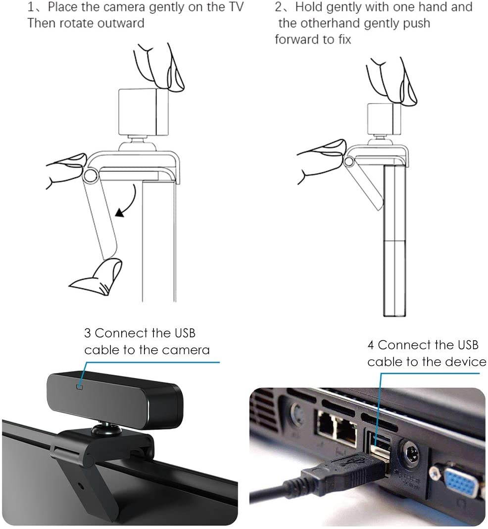 MIMODAY Full HD 1080P Web Camera (30fps), Plug & Play USB Webcam with Built-in Dual Microphone, Facial-Enhancement Technology, Multi-Compatible, for Video Conferencing, Recording, and Streaming