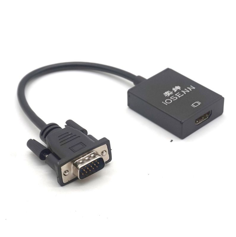 Plugadget VGA TO HDMI Male to Female Converter Cable 1080p HD High Resolution with Audio output Adapter for PC Laptop Projector