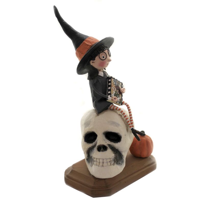Lori Mitchell 8.5" Tessa Witch Halloween Skull  -  Decorative Figurines