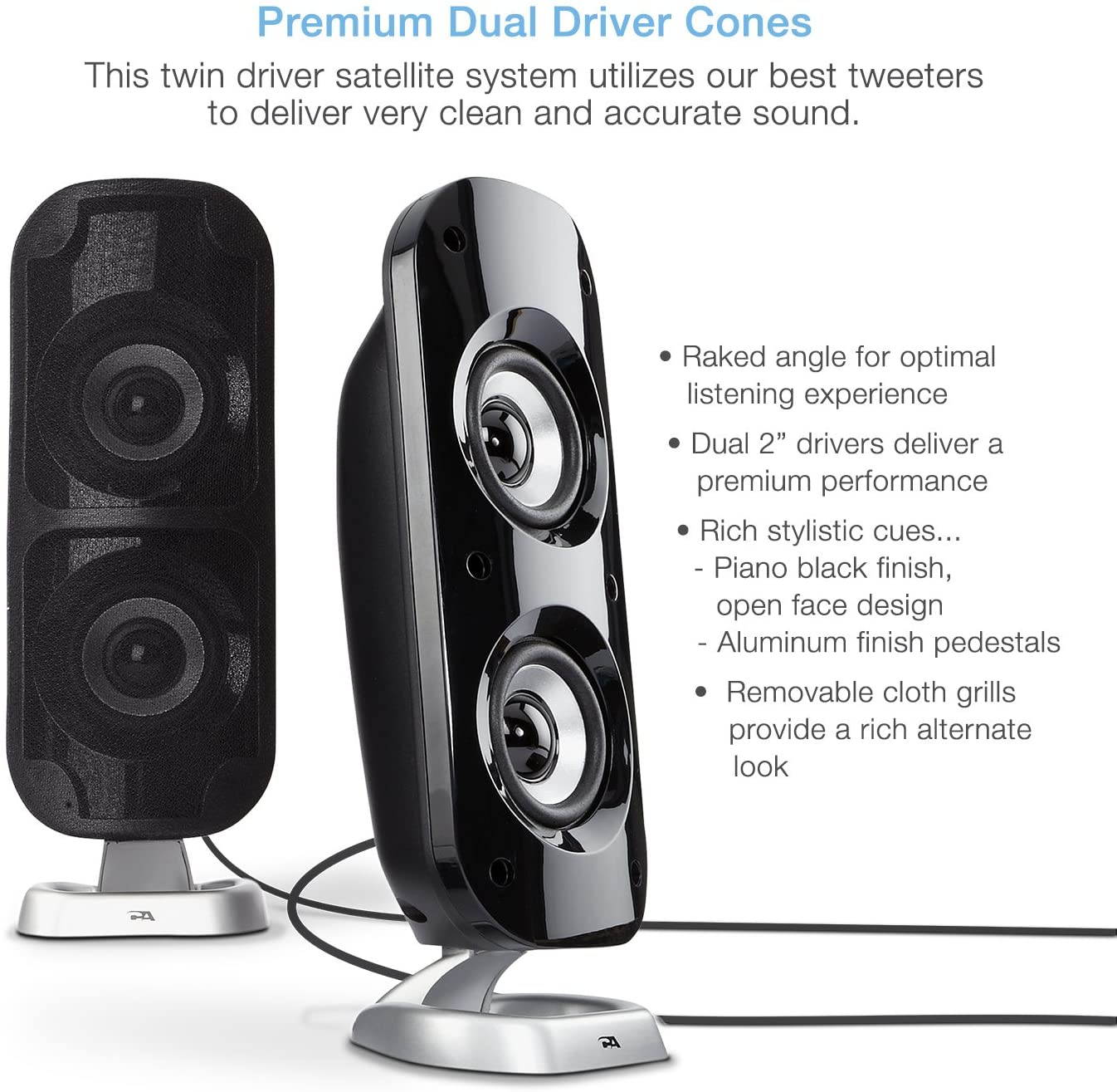 High Power 2.1 Subwoofer Speaker System with 80W of Power &ndash; Perfect for Gaming, Movies, Music, and Multimedia Sound Solutions