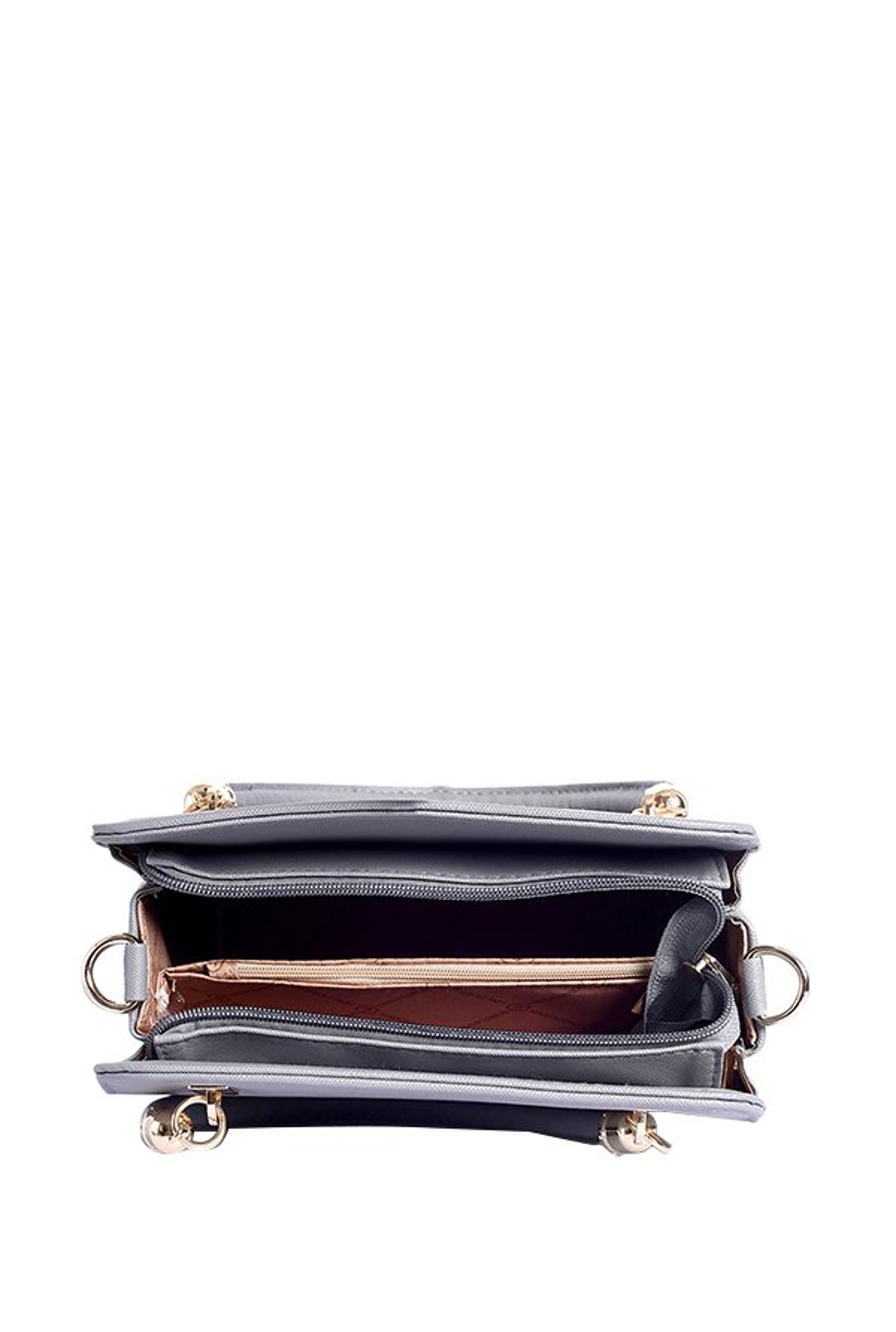 Lino Perros Grey Solid Handbag