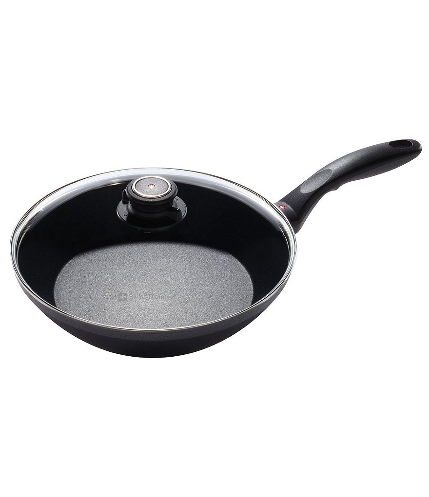 Swiss Diamond 9.5#double; HD Classic Nonstick Induction Stir-Fry Pan with Lid