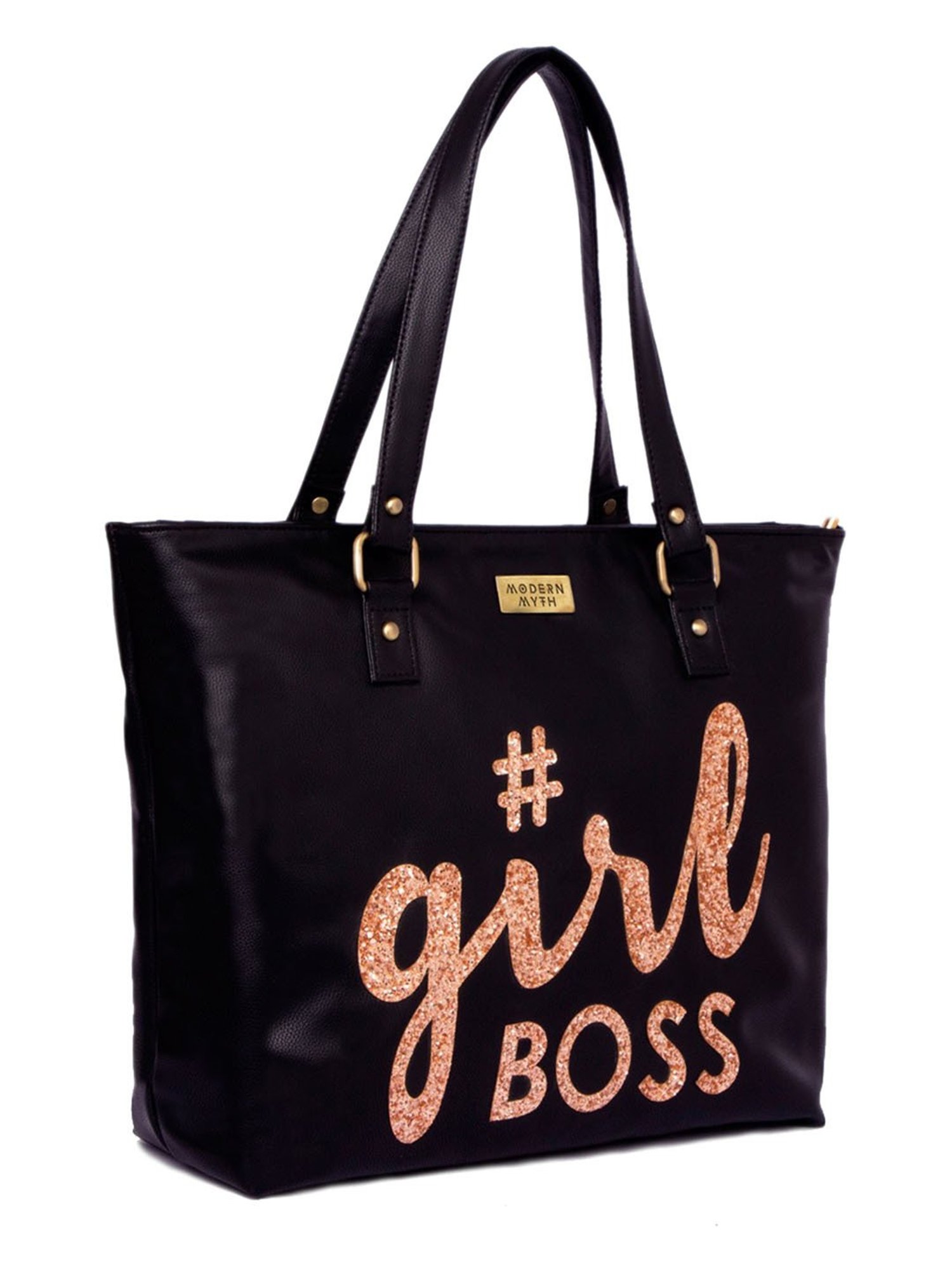 Modern Myth Black Large Tote Bag