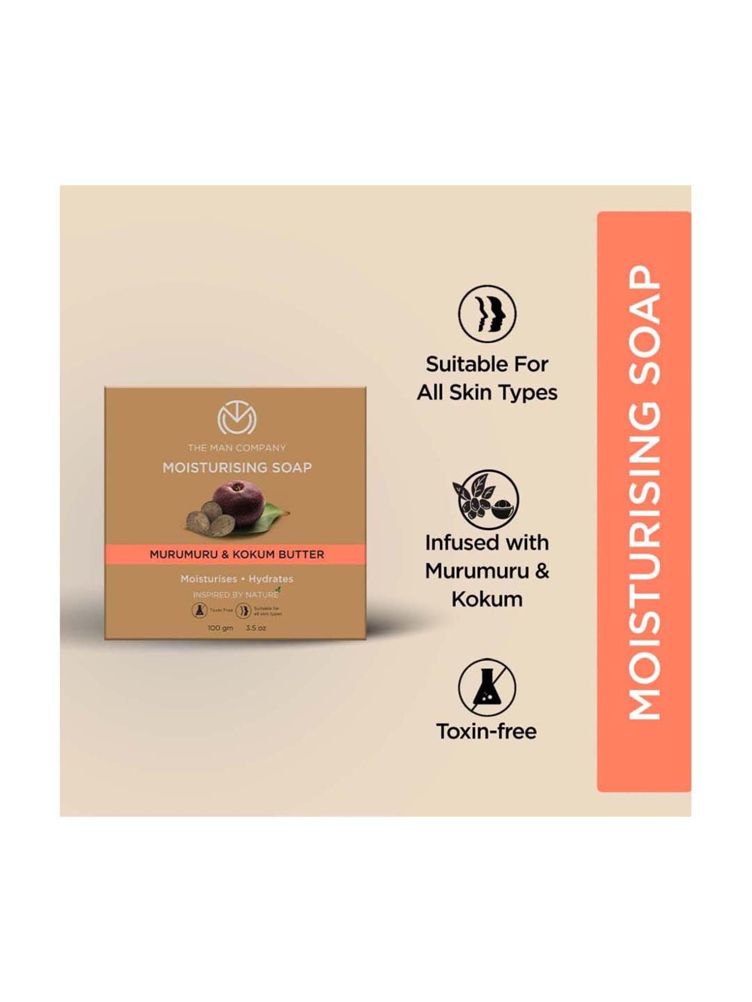 The Man Company Moisturising Soap for Men - Buy 3 Get 1 Free