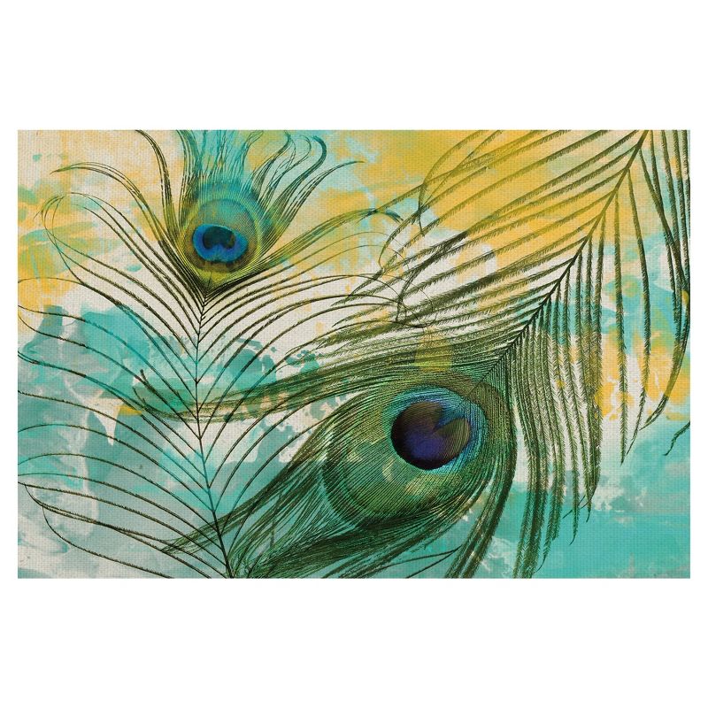 24"x36" Painted Peacock By Gi Artlab Art On Canvas - Fine Art Canvas