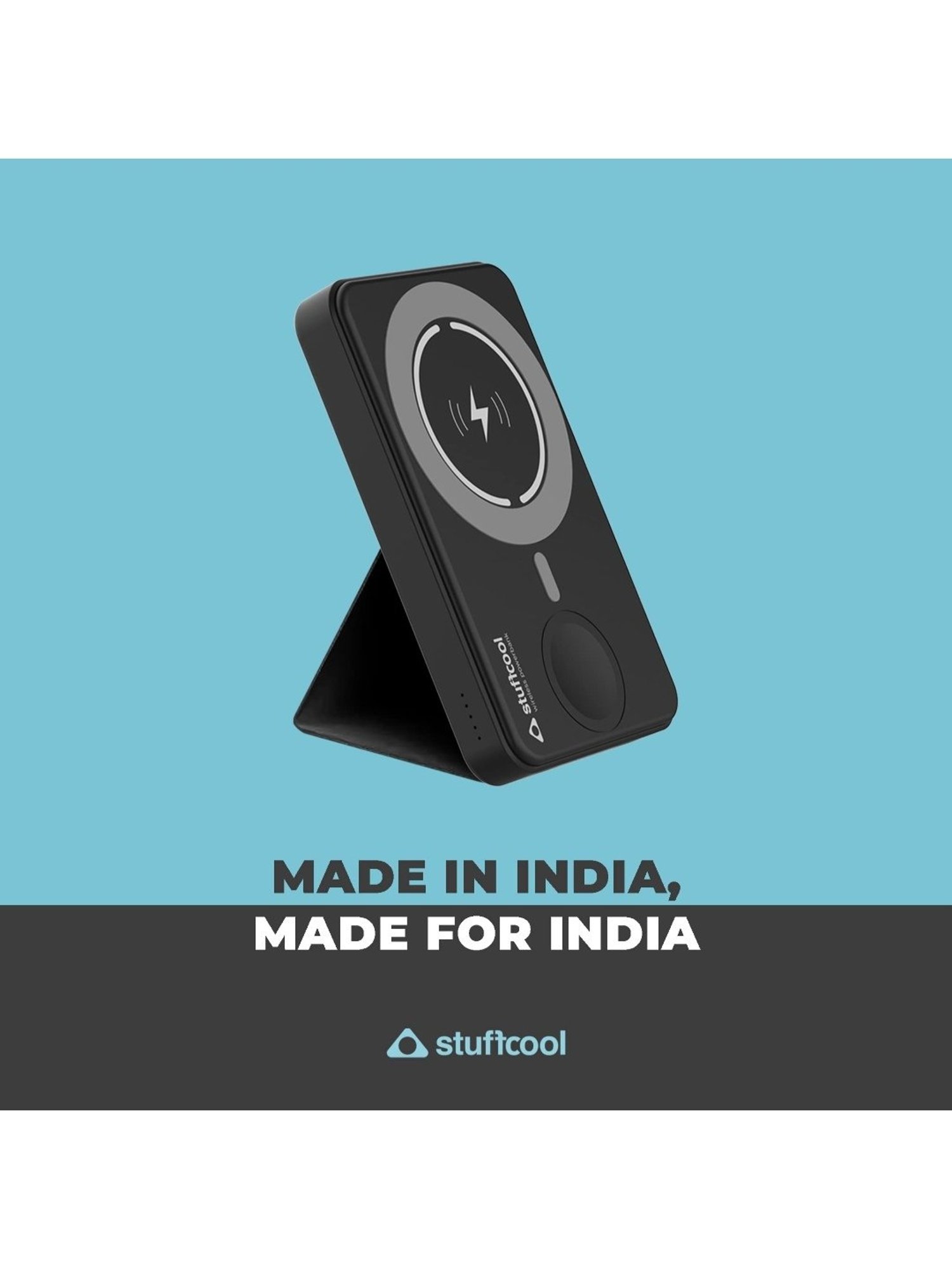 Stuffcool PB9063W 5000mAh Magnetic Powerbank Compatible with Apple Watch (Black)