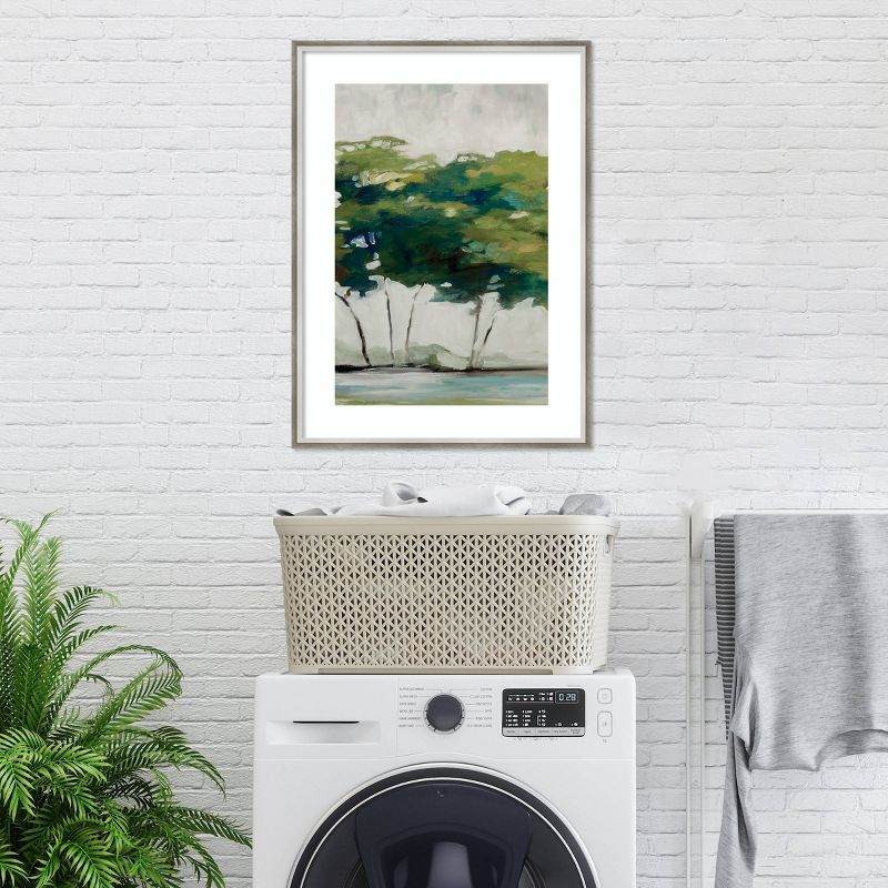 22" x 30" Late Summer Trees II by Jacqueline Ellens Framed Wall Art Print - Amanti Art