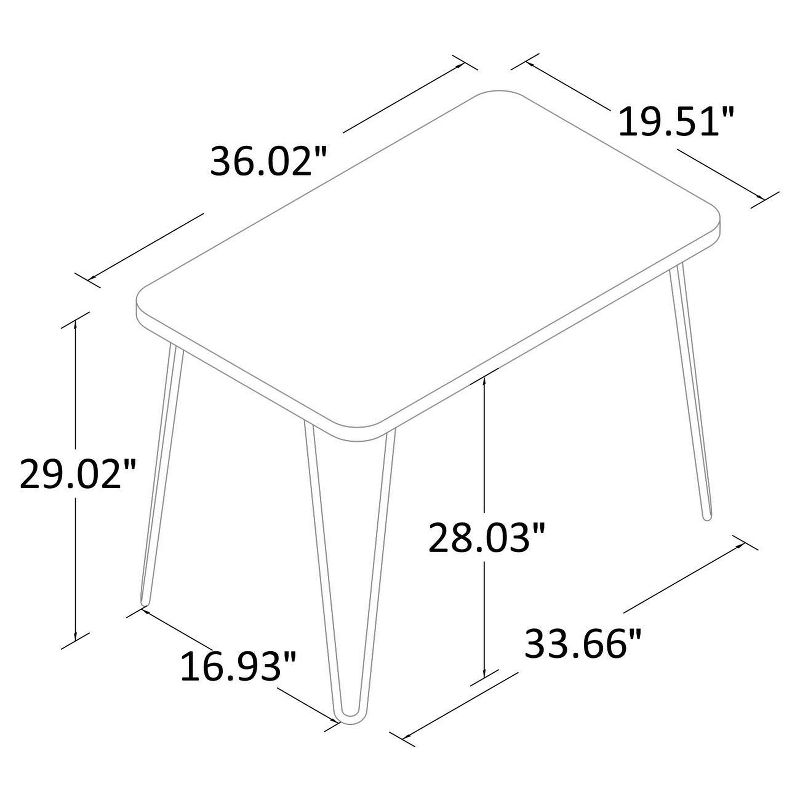 Landry Kids' Hairpin Desk Natural/White - Pillowfort™