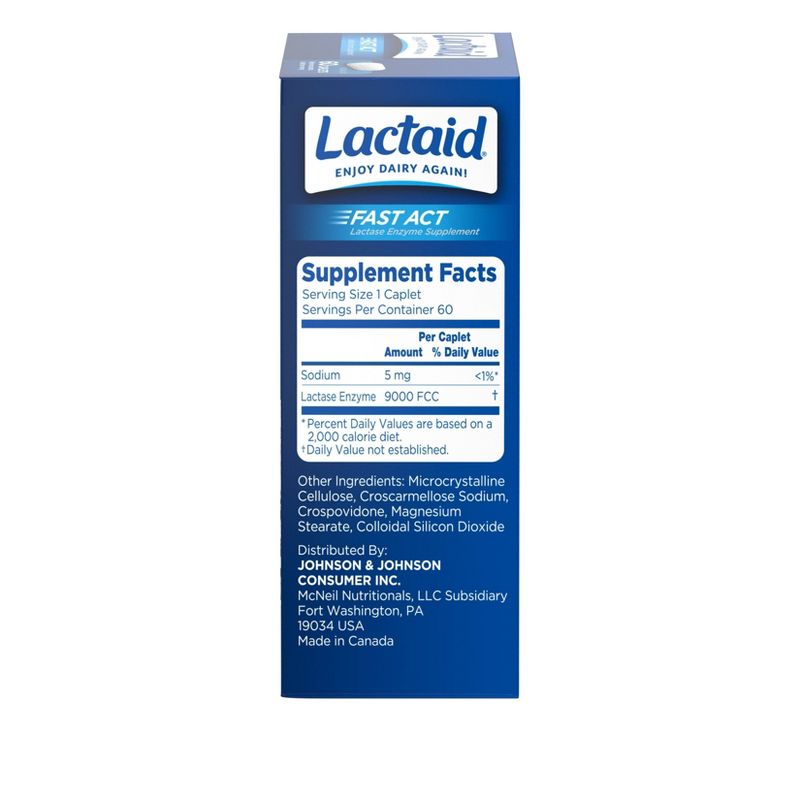 Lactaid Fast Act Lactose Intolerance Caplets - 60pk