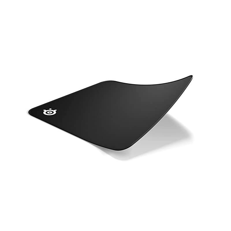 QcK Gaming Surface Large Stitched Edge Cloth Extra Durable Optimized For Gaming Sensors Black