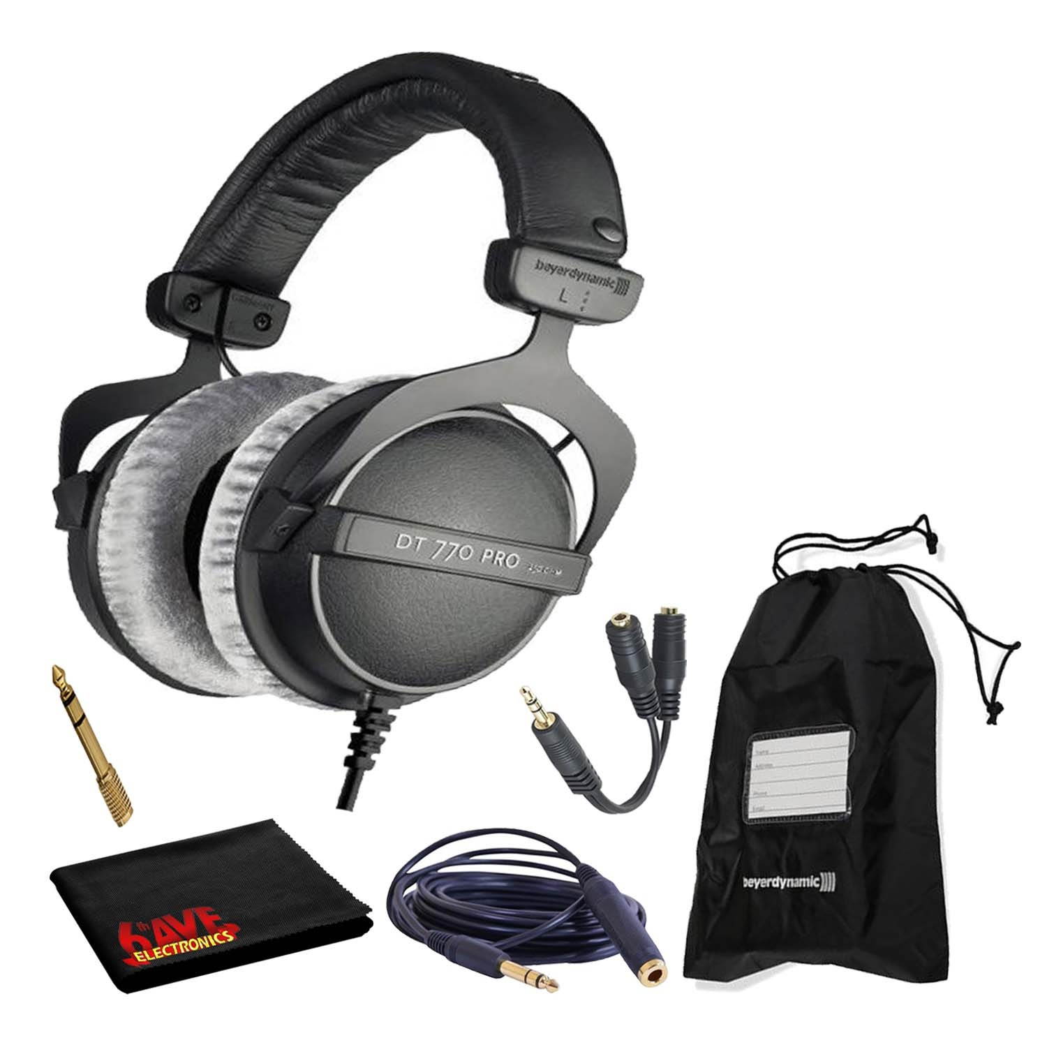Beyerdynamic DT 770 Pro 250 Ohm Headphones with Splitter and 3-Year Warranty