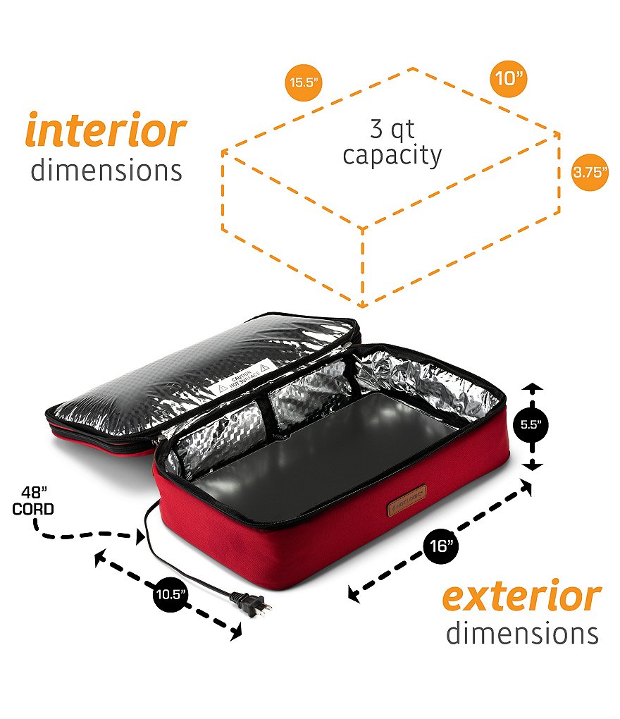 Hot Logic Portable Oven and Food Warmer Casserole Carrier Tote Bag