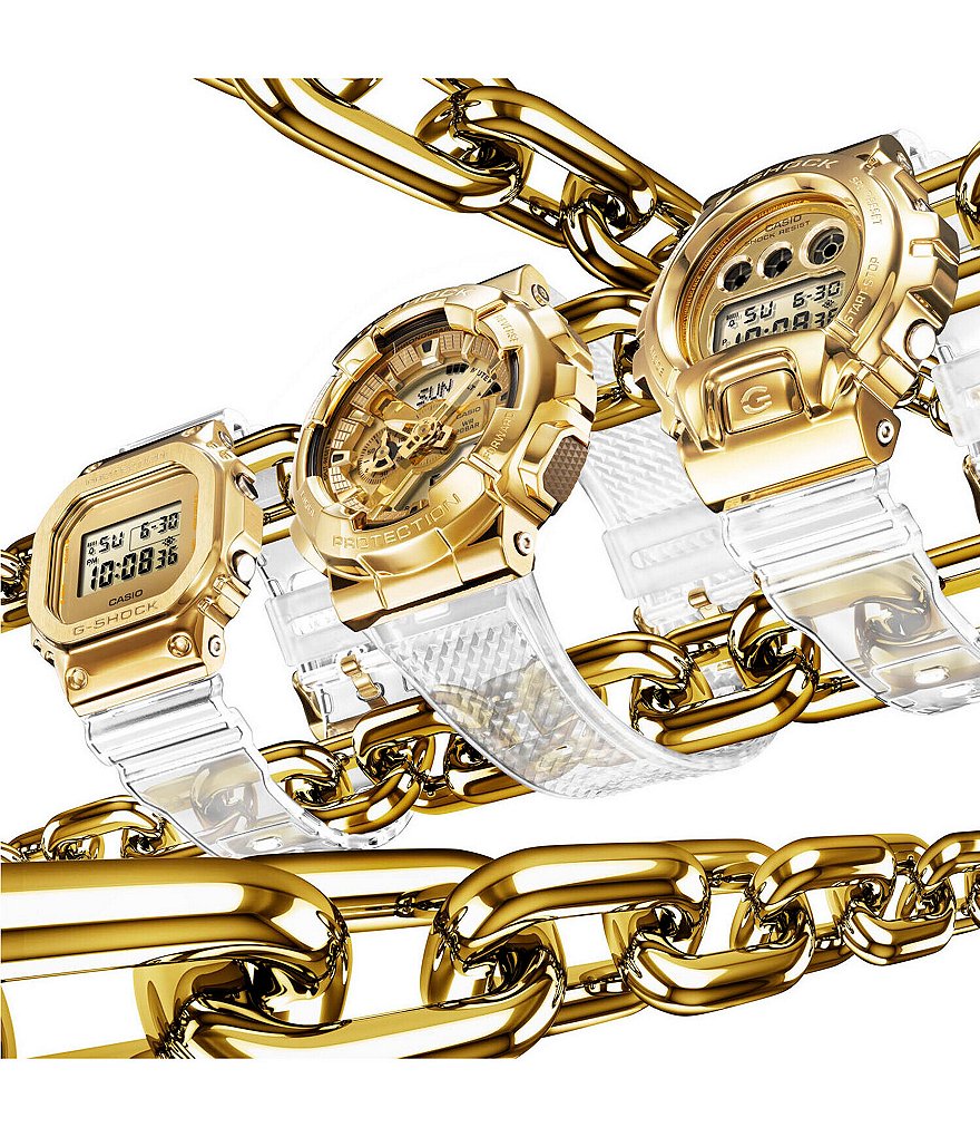 G-Shock Ana Digi Clear Resin Band Shock Resistant Watch