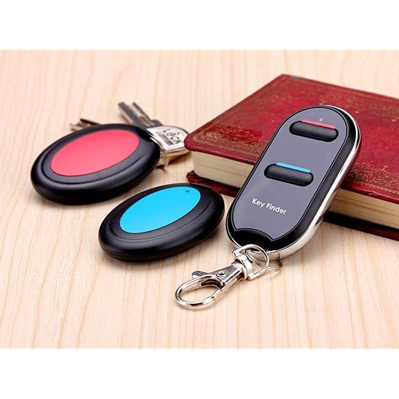 Key Finder Remote Control Finder Easy to Use Suitable for The Elderly Key Locator DeviceWhistle Phone Keychain FinderItem Tracker1 RF Transmitter and 2 Receivers