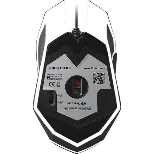 RIOTORO AUROX FPS Gaming Mouse with RGB Multicolor Lighting, (BLACK) 8 Programmable Buttons, 10,000 dpi Optical Sensor, On-the-fly DPI Shifting, Adjustable DPI Sniper Button