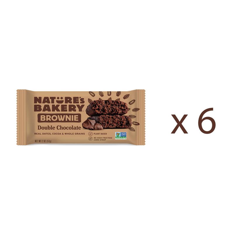 Nature's Bakery Double Chocolate Brownie - 6ct