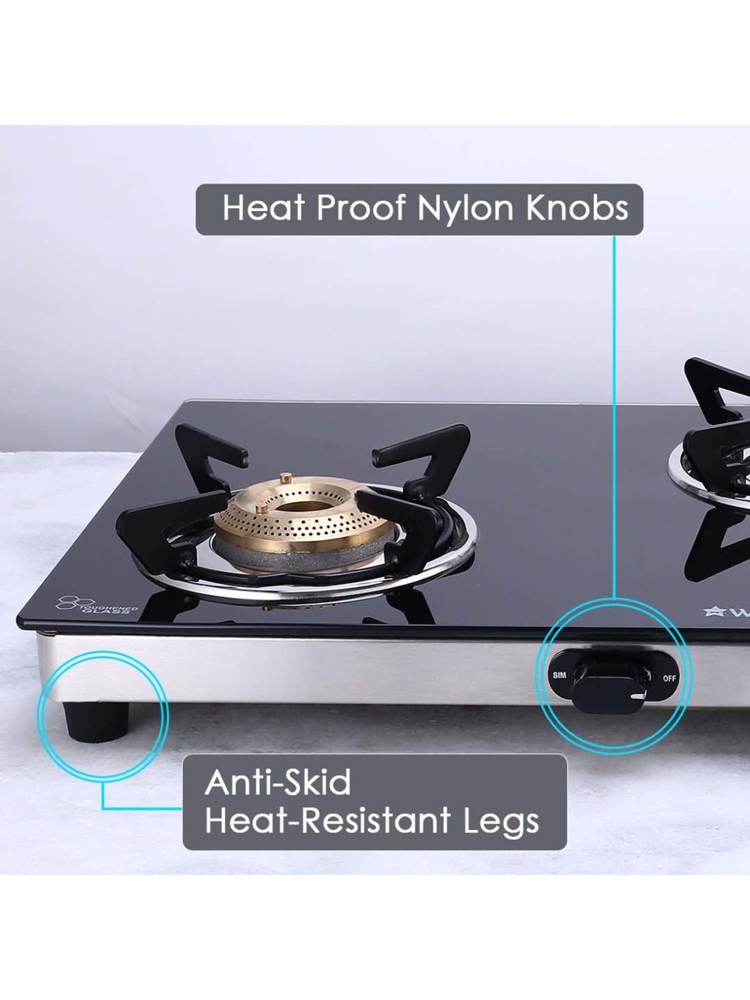 JUDGE Optima Plus Black Glass Induction 1600W Cooktop