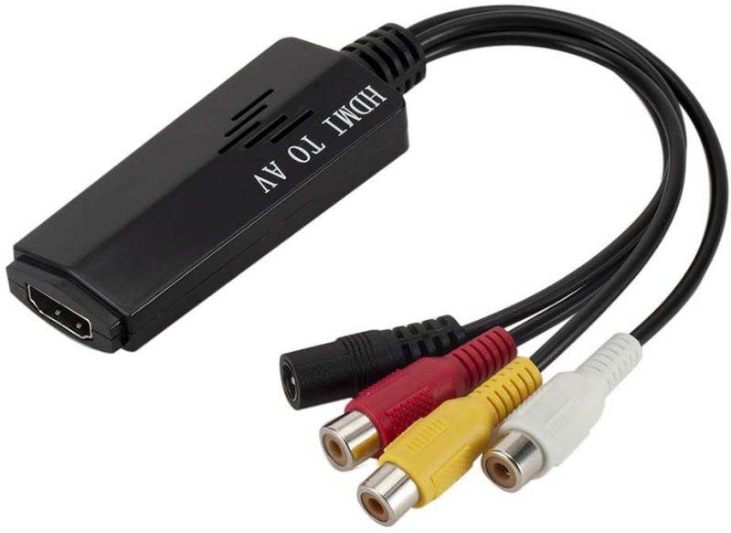 Homyl Adapter HDMI to RCA AV to HDMI Converter 3RCA Composite CVBS Audio/Video AV/HDMI Converter