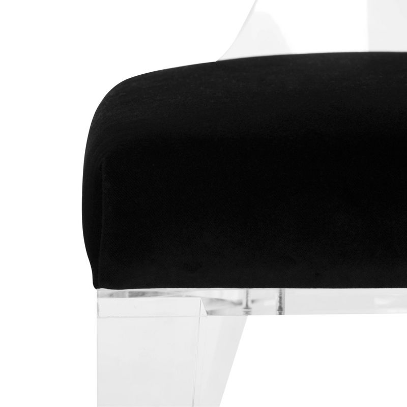 Rhys Acrylic Dining Chair Black/Clear - Safavieh