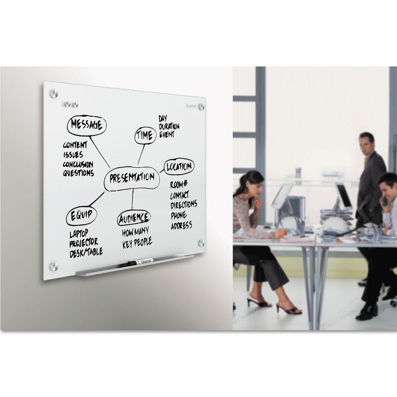 Quartet Infinity Magnetic Glass Marker Board 36 x 24 White G3624W