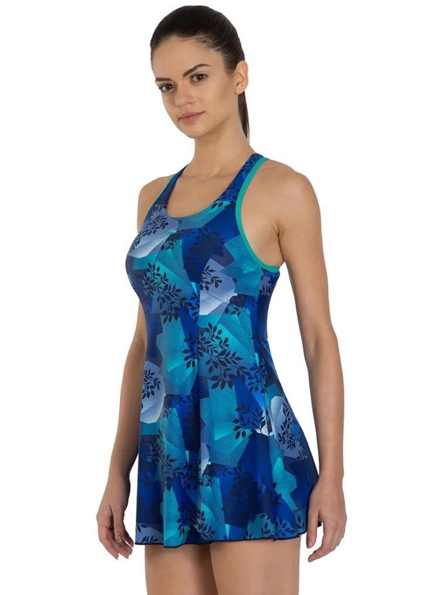 Speedo Blue Printed Swimsuit