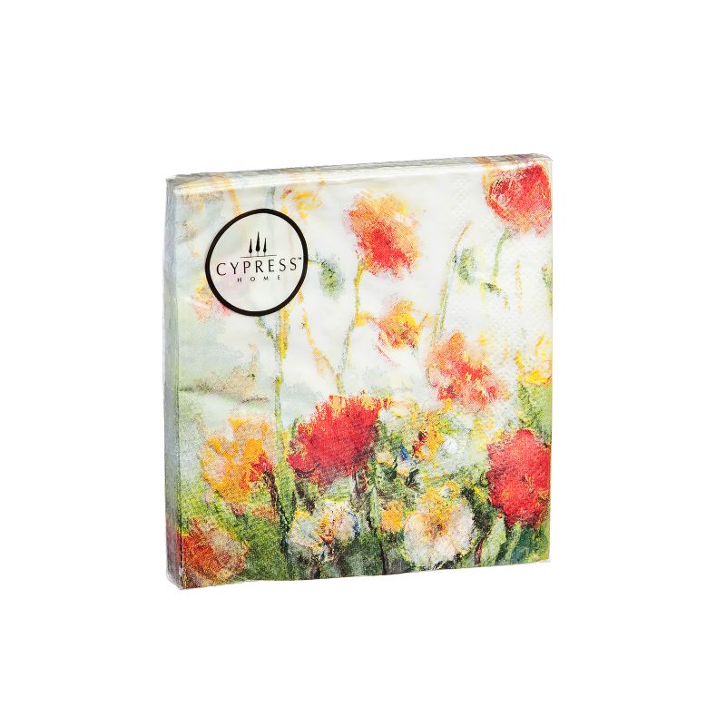 Evergreen Fleurs Des Champs Paper Cocktail Napkin, 20 count