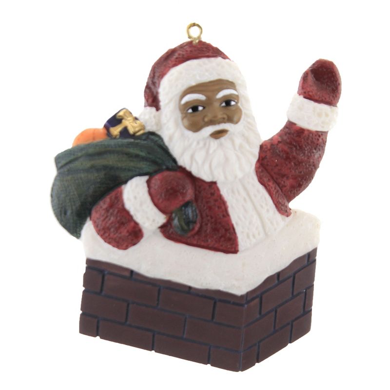 Holiday Ornament 3.25" Santa Claus Christmas Chimney List Tree  -  Ornament Sets