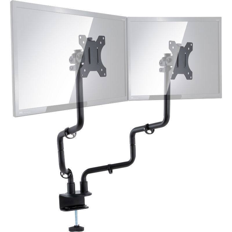 Allsop Mounting Arm for Monitor - Black - 2 Display(s) Supported32" Screen Support - 30.80 lb Load Capacity