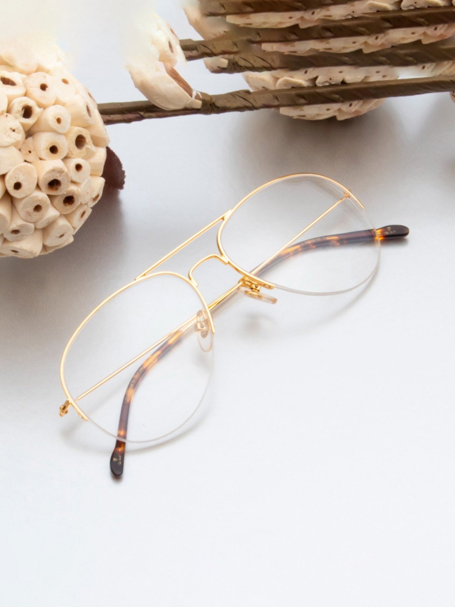 Ted Smith Gold Aviator Unisex Eye Frames