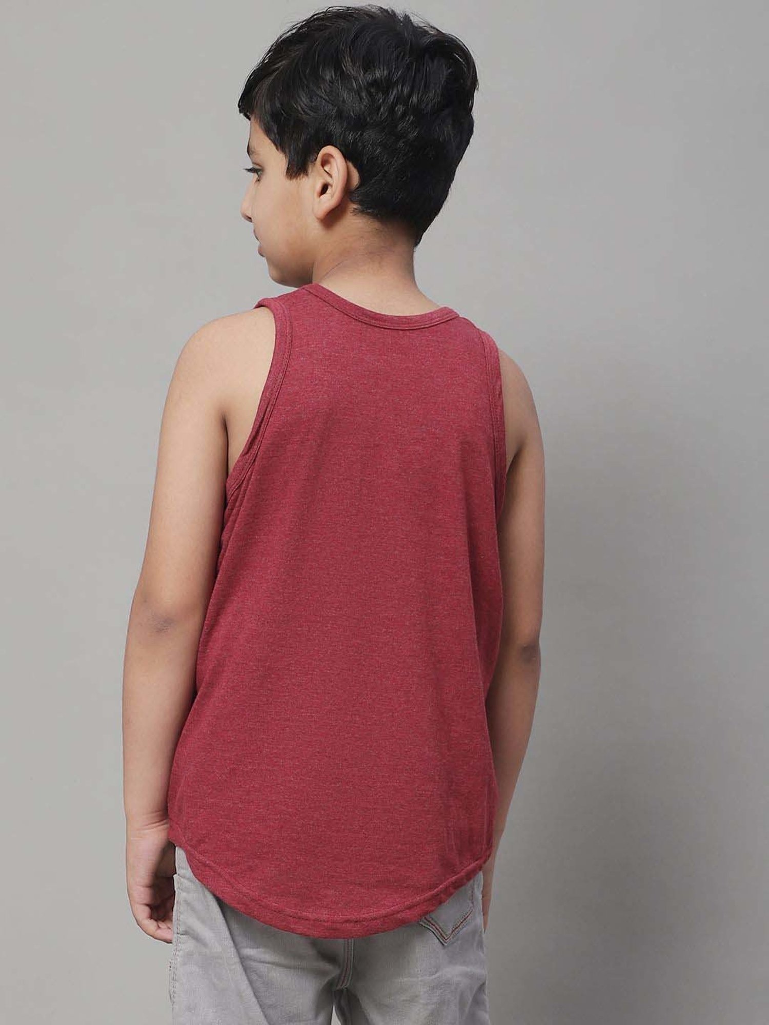 Palm Tree Kids White Printed Vest