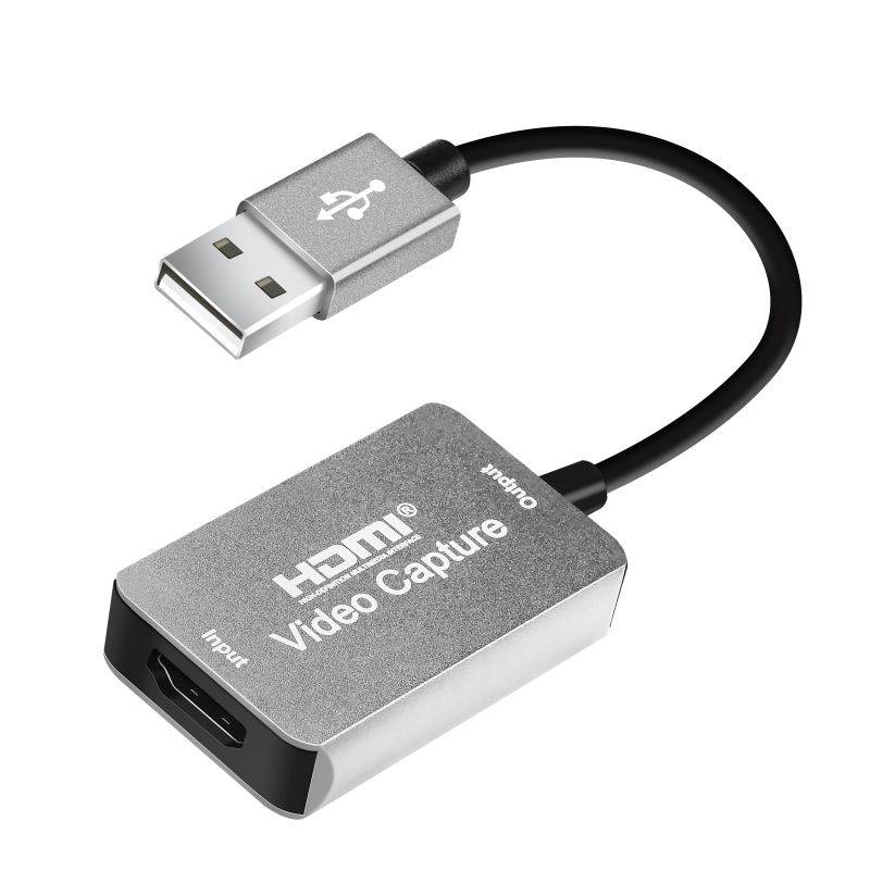 Audio Video Capture Card HDMI to USB, Full HD 1080p 30fps USB 2.0 - Record Directly to Computer for Gaming, Streaming, Teaching, Video Conference or Live Broadcasting