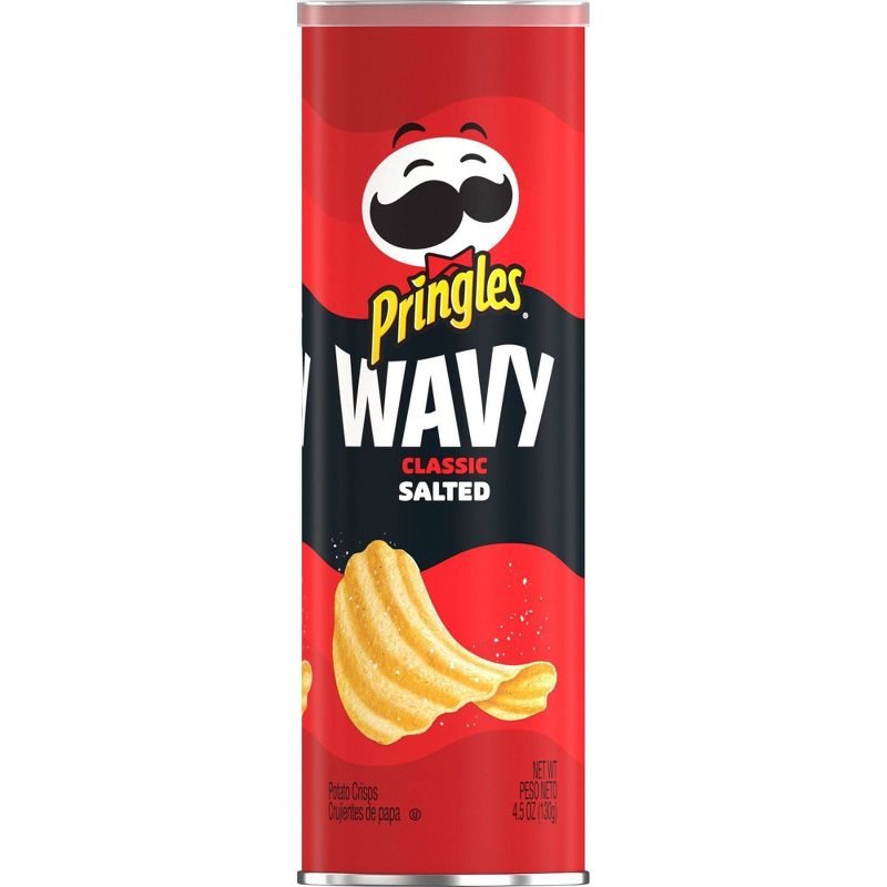 Pringles Salty Wavy Potato Crisps Chips - 4.5oz