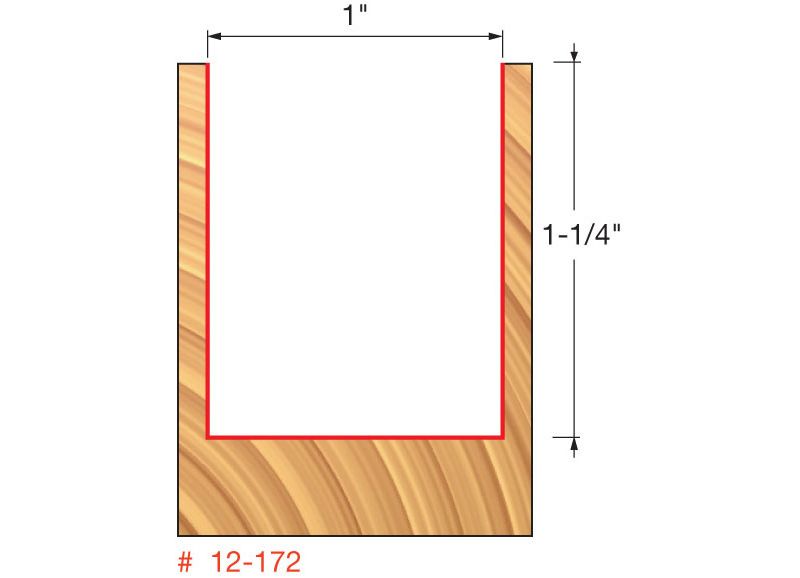 Freud 12-172 1 in. x 1-1/4 in. Double Flute Router Bit