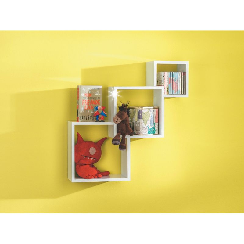 Dolle Cascade Floating Boxes Wall Shelf - White