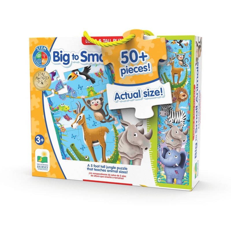The Learning Journey Long & Tall Puzzle  Big to Small Animals 50+ pieces