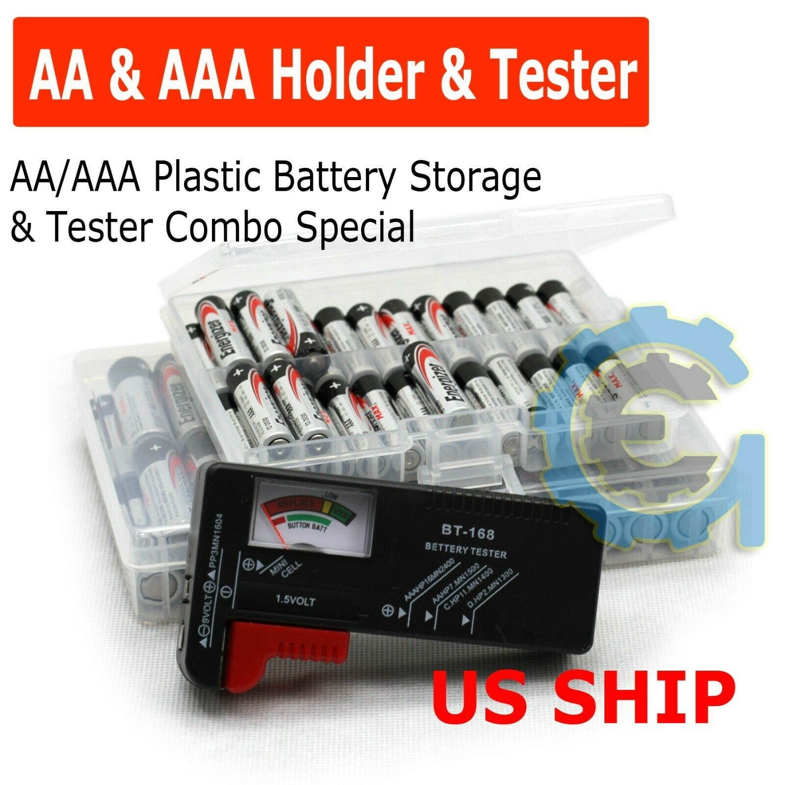 New Battery Tester Universal Volt Checker AAA, AA, C, D, 9V  Button Cell US