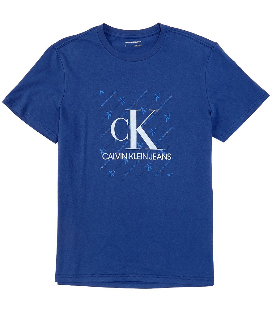 Calvin Klein Jeans Short-Sleeve Diagonal Box Monogram Tee