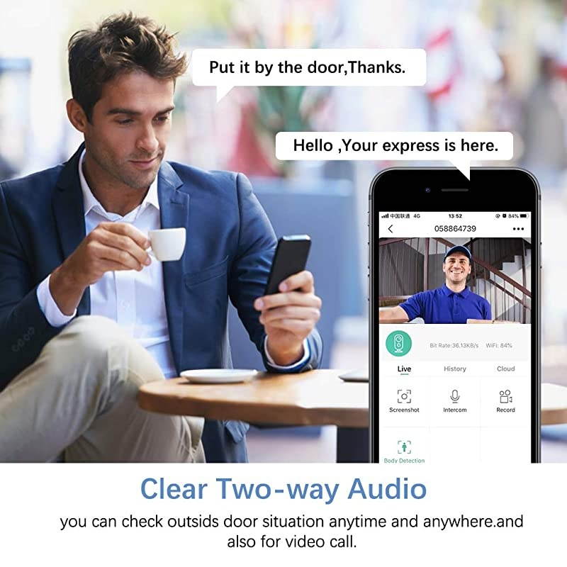 Wireless Outdoor Security Camera Battery Powered Rechargeable WiFi Smart Home Security Camera Motion Detection 1080P Video with 2Way Audio Support Cloud amp Micro SD Card Storage