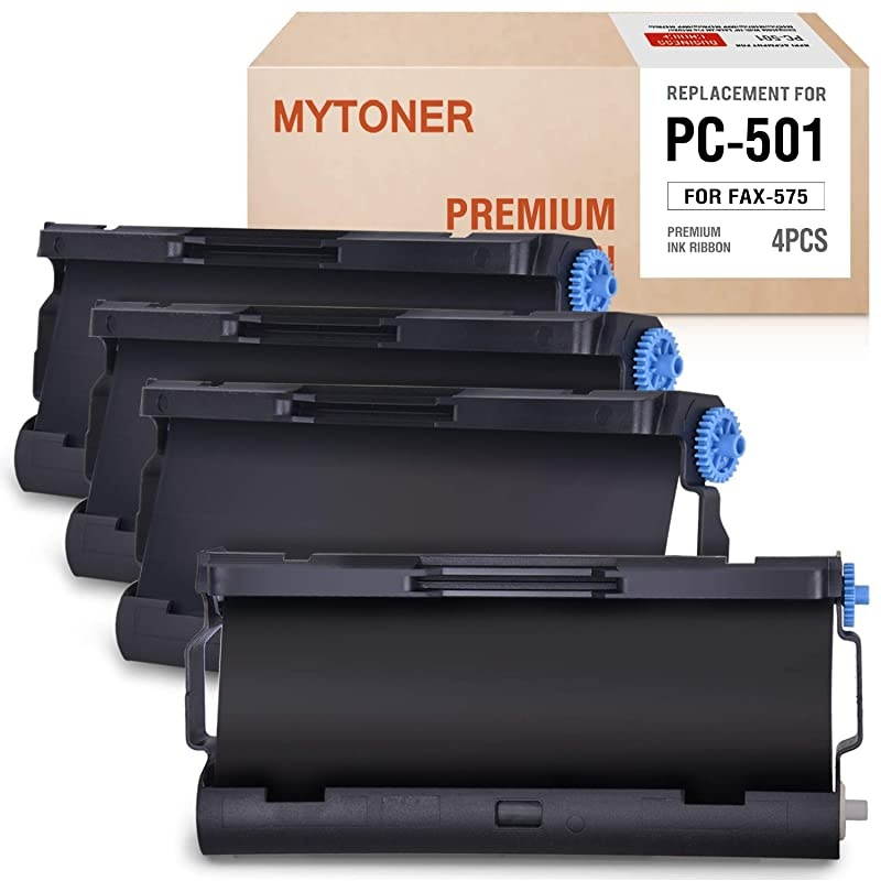 PC501 Black Ribbon Compatible with Brother Fax Cartridge for Brother FAX 575 Fax Printers 4Cartridge