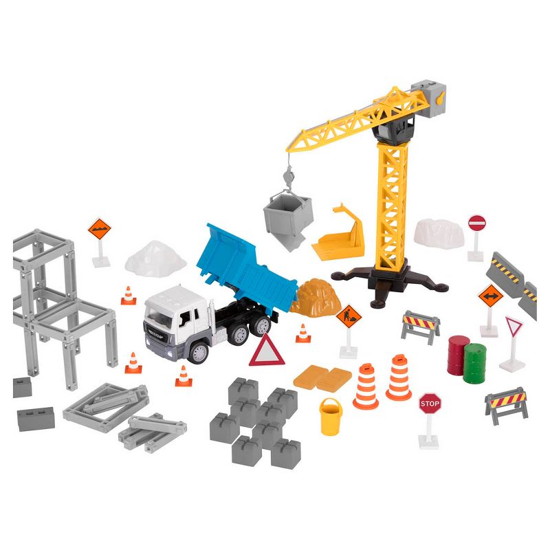 DRIVEN – Construction Playset with Crane (62pc) – Micro Series