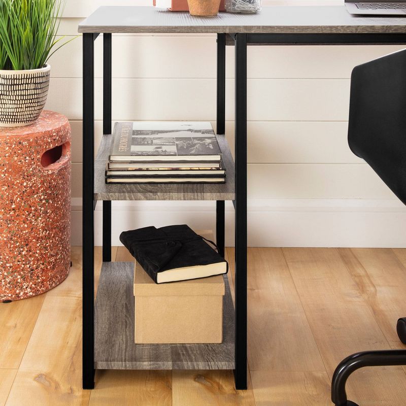 Evane L Shaped Desk Oak Camel - South Shore