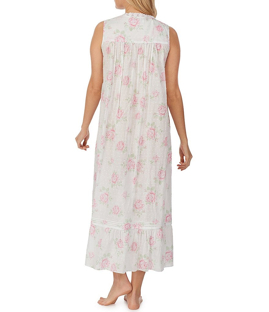 Eileen West Large Floral Print Lawn Woven Ballet Nightgown