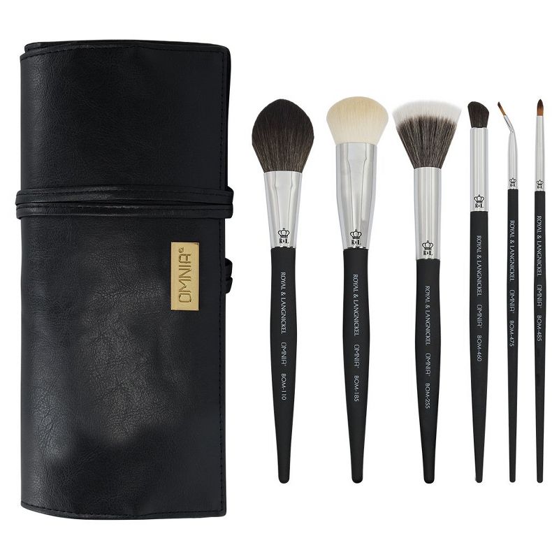OMNIA Brush Artist Favorites, Christina Vida, 7pc Makeup Brush Set with Wrap