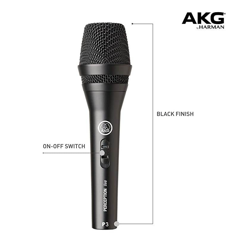 Perception P3S HighPerformance Dynamic Cardiod Microphone for Backing Vocals and Instruments