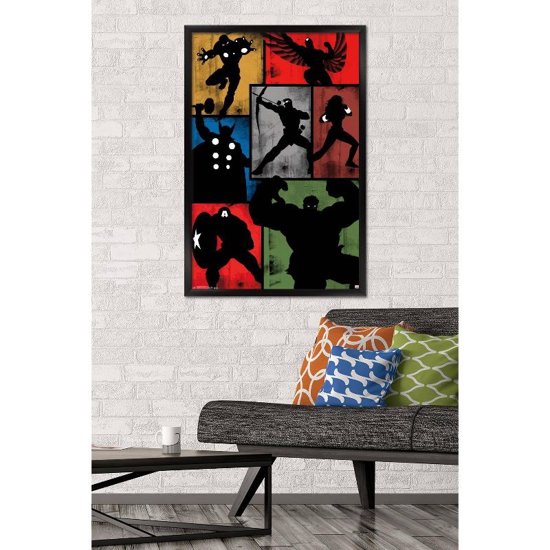 Avengers - Simplistic Grid Framed Poster Trends International