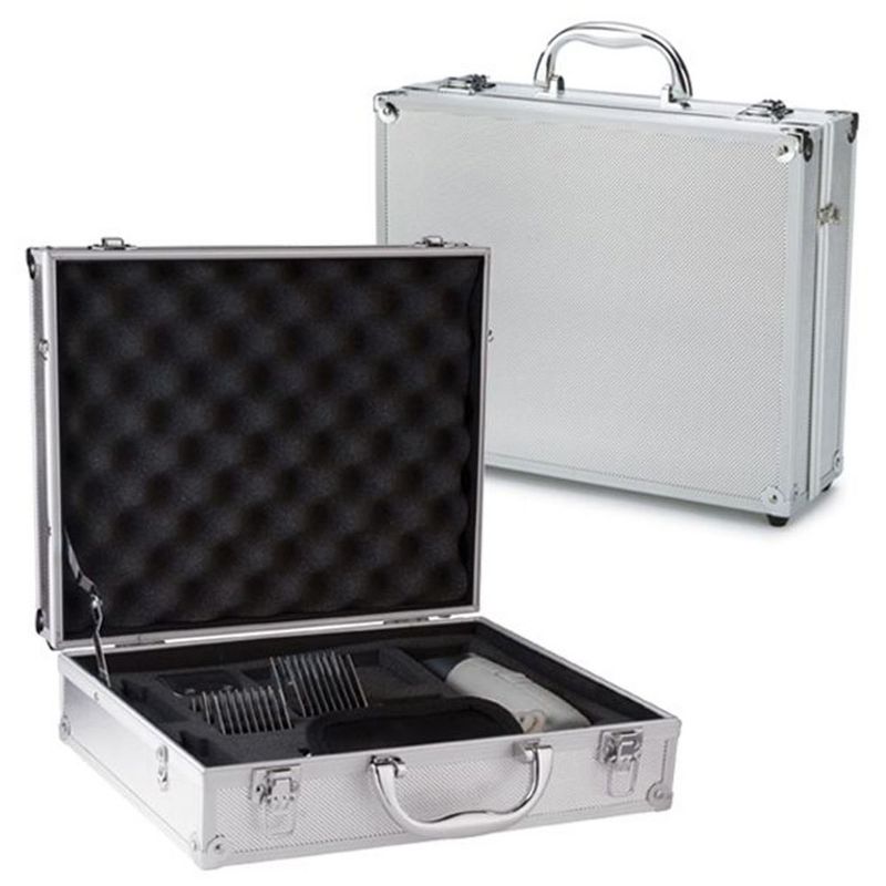 Top Performance TP661 10 Secure Clipper Case with Soft Eggcrate Foam Durable Storage Keeps Accessories Safe for Grooming Pets or Hair Stylists, Chrome