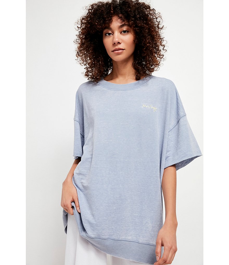 Karen Kane Short Sleeve Tie-Dye Hoodie