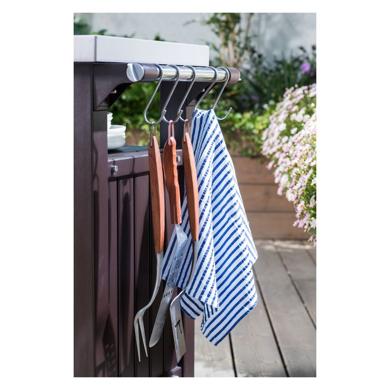XL Unity Outdoor Patio Prep Station With Storage Brown - Keter