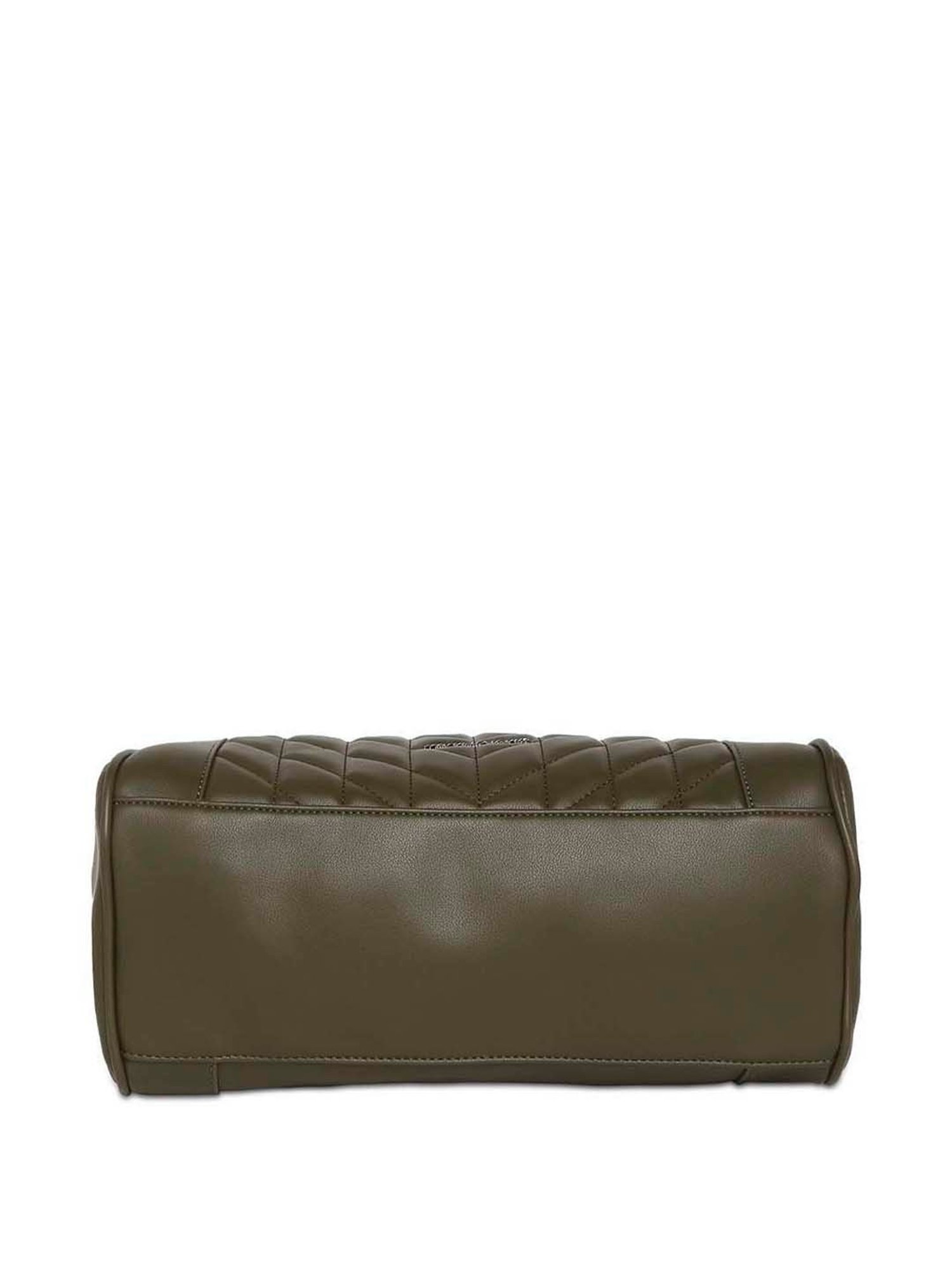 Marina Galanti Olive Quilted Medium Bowler Bag