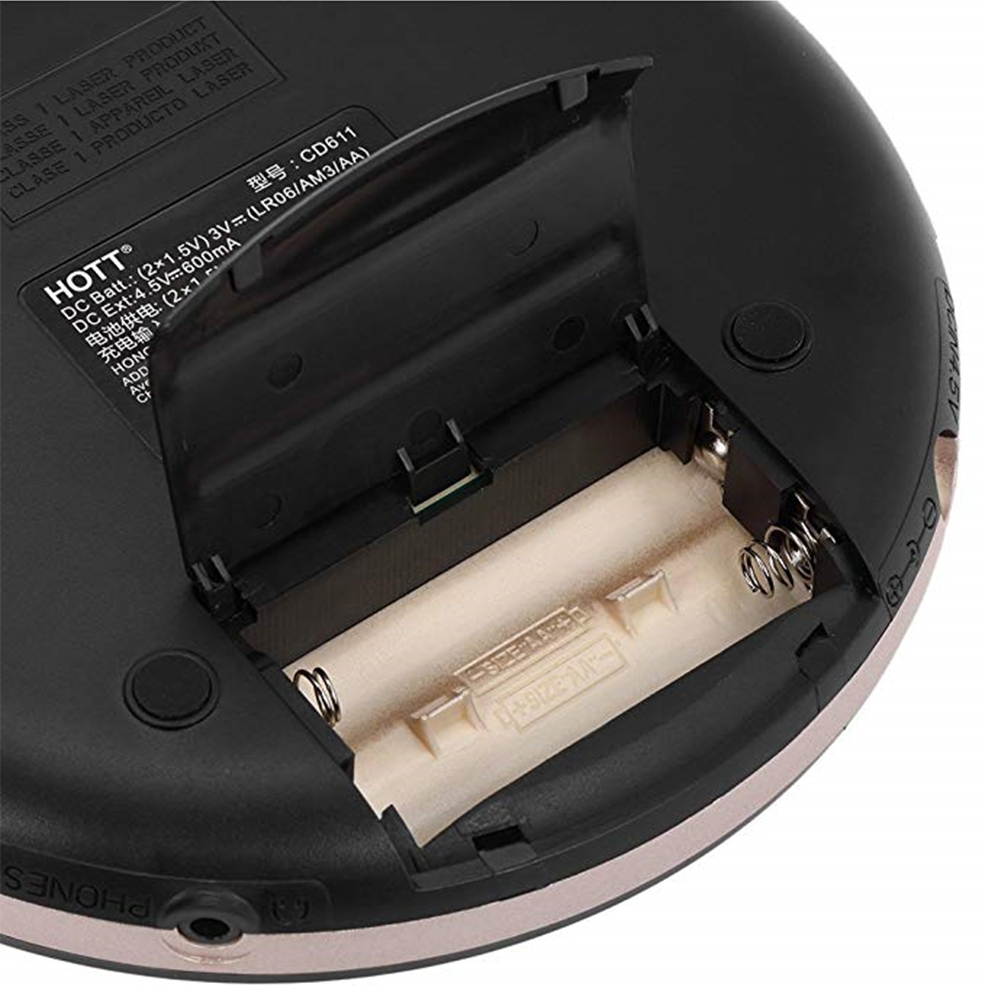HOTT Portable CD Player Personal Compact Disc Player with LCD Display Stereo Earbuds and USB Power Adapter Electronic Skip Protection Anti-Shock Function